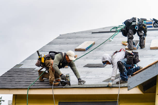Professional Roof Installation technician working in South Otselic, NY